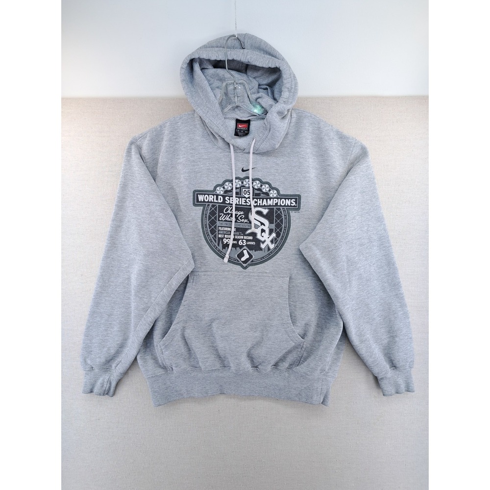 White Sox Nike Hoodie Mens Medium Gray Nike Team MLB 2005 World Series Champions